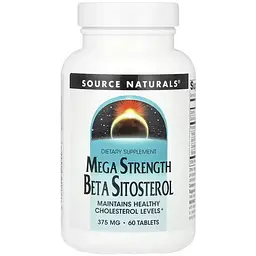 Фітостероли Source Naturals Beta Sitosterol Mega Strength 375 мг 60 таблеток