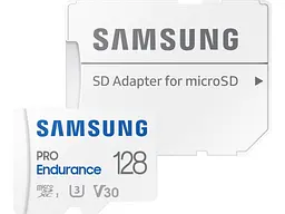 Карта пам'яті Samsung Pro Endurance microSDXC Class 10 UHS-I U3 V30 + SD adapter 128 GB (MB-MJ128KA) - мініатюра 2