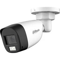 Камера HDCVI Dahua DH-HAC-HFW1500CLP-IL-A (2.8мм), White, 2880x1620, 5 Мп, f=2.8 мм CMOS, ІЧ + видиме світло до 20 м, мікрофон, -40°C ~ +60°C, IP67 - мініатюра 2