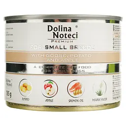 Вологий корм для собак Dolina Noteci Premium з гусаком, картоплею та яблуками 185 г - мініатюра 2