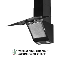 Витяжка декоративна похила Perfelli VICCO 6HM NERO - мініатюра 5
