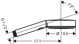 Ручний душ Hansgrohe Pulsify Select Activation 105 3jet Chrome 24100000, Хром - мініатюра 4