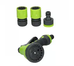 Набір для поливу Kinzo Garden Пістолет 7 режимів + 2 конектори 1/2" + адаптер 1/2" - мініатюра 2