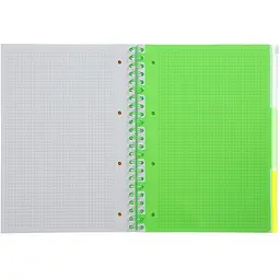 Зошит на пружині Buromax Neon А4 (210x297) 120 аркушів 3 PVC зелений (BM.24349911-04) - мініатюра 6