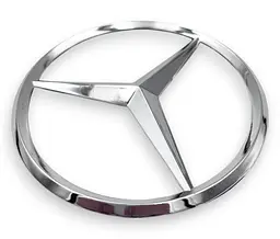 Емблема Mercedes-Benz Хром Пластик D89 мм на двосторонньому скотчі 17853