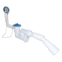 Сифон для ванни Waterstal А-80089 регульований з переливом та гнучкою трубою 1 1/2″ 40/50 000013271