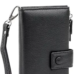 Гаманець шкіряний жіночий на хлястику з кнопкою ST Leather 19280 чорний - мініатюра 7