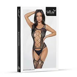 Бодістокінг Bodystocking 2075, black One Size - мініатюра 4