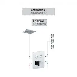 Термостат для душу на 2 споживача Paffoni Compact Box chrome CPT518CR, Хром - мініатюра 4