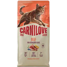 Сухий корм для стерилізованих котів Carnilove True Fresh Beef Sterilised яловичина 6 кг