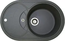 Кухонна мийка Adamant SHELL сіра 770x495x200 мм, з крилом 77 см