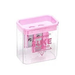 Подвійна точилка для олівців із контейнером Bambi DMS-096(Pink)
