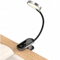 Лампа Baseus Comfort Reading Mini Clip Lamp (DGRAD-0) Dark Gray - мініатюра 2