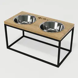 Hollky Base L — миски на підставці для середніх і великих собак (2 × 0,95 л, висота 20 см) - мініатюра 2