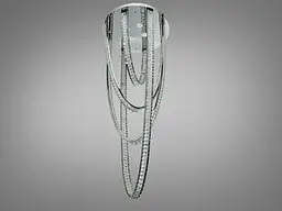 Розкішна світлодіодна люстра кришталевий каскад Diasha 405-600x1500HR для сходів і вітальні 150W хром - мініатюра 4