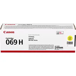 Картридж Canon 069H MF752Cdw/MF754Cdw/LBP673Cdw Yellow 5500 стор. teh0015537 - мініатюра 3