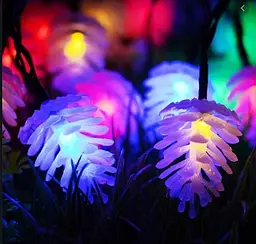 Гірлянда штора Шишки 150 led color 10 шишок 7см (мідний дріт) 3м х 1,5 м Мульти - мініатюра 4