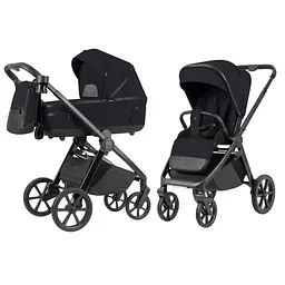 Коляска 2 в 1 Carrello Omega CRL-6540 Cosmo Black дощовик москітна сітка LED-ліхтарик