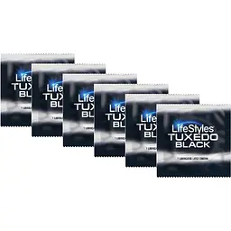 Презервативи LifeStyles Tuxedo чорні 6 шт. (ROZ6400230482) - мініатюра 3