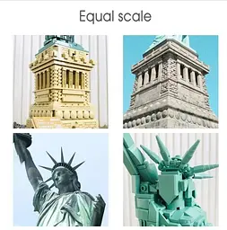 Конструктор Архітектура Wange 3D Статуя Свободи The Statue of Liberty для дітей та дорослих 3Д 1409 деталей - мініатюра 8