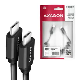 Дата кабель USB-C to USB-C 0.6m 60W black AXAGON (BUCM-CM10TB) - мініатюра 2