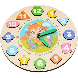 Сортер PuzzleOK Годинник Puz-22934 для дівчаток дерев'яний