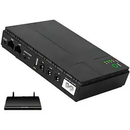 Джерело безперебійного живлення для мережевого обладнання DC1018P 12V/ 9V/ 5V 10400 mAh Чорний
