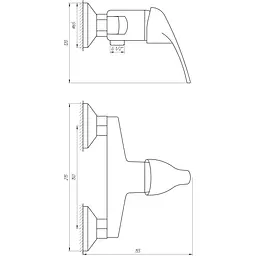 Змішувач для душу Globus Lux Solly GLSO-0105N - мініатюра 6