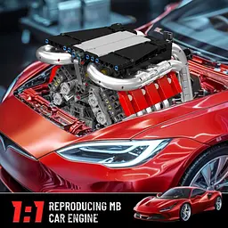 Конструктор Mould King Mking Двигун і коробка передач MB V8 (10203) [161049] - мініатюра 6