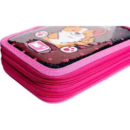 Пенал твердий Yes HP-01 Puppy, 13х21х4 см, чорний із рожевим (533344) - мініатюра 5