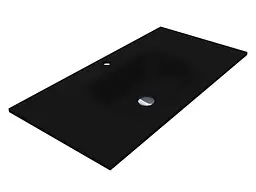 Умивальник Miraggio JESSEL 1000 BLACK (8813468) Mirasoft, Матовий, Накладний/Врізний, Чорний - мініатюра 1