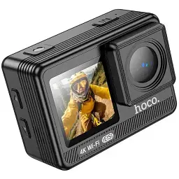 Екшн-камера Hoco DV102 4K Anti-Shake, Wi-Fi водонепроникна, спортивна, цифрова стабілізація чорна - мініатюра 2