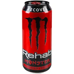 Напій енергетичний безалкогольний Monster Energy Rehab Strawberry сильногазований 0.473 л з/б (938142)