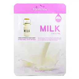Тканинна маска для обличчя FarmStay Milk зволожувальна 23 мл