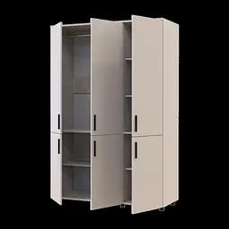 Шафа для одягу Doros Торн Кашемір 3 ДСП (штанга) 135х51.6х200 (44900495) - мініатюра 4