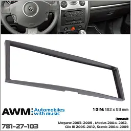 Перехідна рамка Renault Megane, Modus, Clio, Scenic AWM 781-27-103 - мініатюра 4
