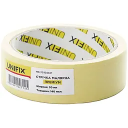 Скотч малярний Unifix 30 мм x 20 м преміум