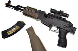 Іграшковий автомат АК-47 світлові та звукові ефекти 720B р.47х19, 5х5, 5см - мініатюра 4