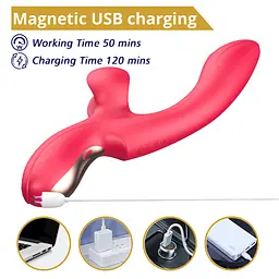 Вібратор Erospace Sweet Play G-Spot & Clitoral Flapping Vibrator A16 - мініатюра 11