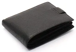 Чорне шкіряне портмоне з відділом для документів Marco Coverna MCBK10-805 10 см - мініатюра 3