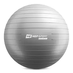 Фітбол Hop-Sport 85см сріблястий + насос 2020 - мініатюра 2