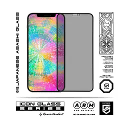 Захисне 3D скло антишпигун для Apple iPhone 12 Pro Max, Icon 3D Anti-spy, 9H, загартоване скло, на весь екран, протиударне, приватне з олеофобним покриттям, сумісне з чохлами, проста установка, ArmorStandart (ARM57575) - мініатюра 2