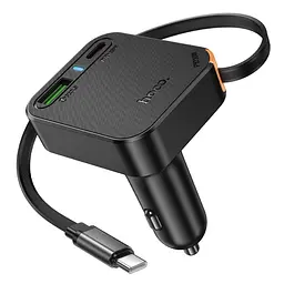 Зарядний пристрій Hoco NZ18 USB/ Type-C PD 65W з кабелем Type-C чорний - мініатюра 3