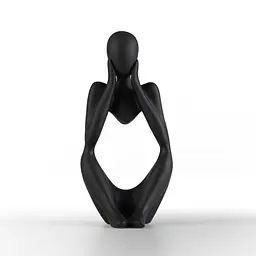 Статуетка декоративна МВМ My Home Мислитель чорна (DH-ST-16-2 BLACK) - мініатюра 3