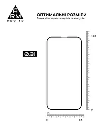 Захисне скло на Apple iPhone 13 Pro Max/14 Plus з олеофобним покриттям, Pro 3d, повне проклеювання, антистатичний і пиловідштовхуючий шар, 9H, самоклеючеся, 3D, на весь екран, антистатичний клей, оригінал ArmorStandart (ARM60265) - мініатюра 3