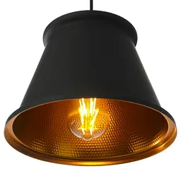 Люстра Brille лофт підвісна для кухні E27 60W BK (BL-383S/1) - мініатюра 5