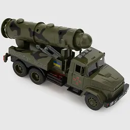 Іграшка Військова Машинка КрАЗ з Ракетною Встановкою Автопром - мініатюра 3