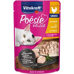 Вологий корм для котів Vitakraft Poesie Delice Chicken з куркою в соусі 85 г