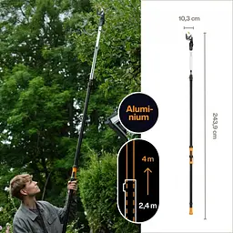 Телескопічний висоторіз Fiskars DualAction UPX96, 2.4-4 м, 32 мм (1080131) - мініатюра 4