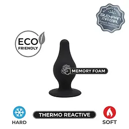 Анальна пробка SilexD Premium Silicone Plug Model 2 M 9.3 см (чорний) - мініатюра 3